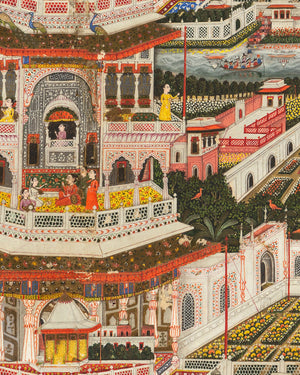Indian Palace Wallpaper in Ivory & Multi, Cocolea Natty & Polly, , ,
