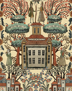 Tales of Tyrol Wallpaper, Cocolea Natty & Polly, Taupe / Multi, Per roll (52 cm × 9 m),