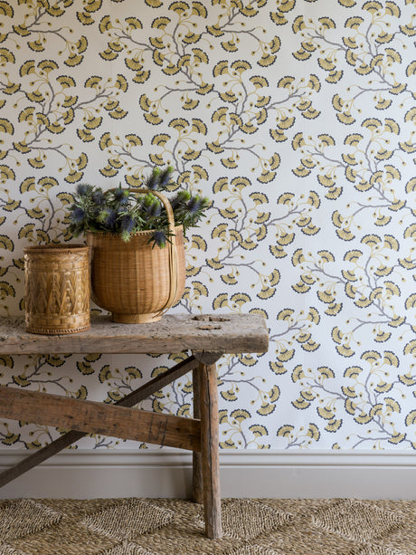 Ginko Garden Wallpaper, Cocolea Natty & Polly, Dijon, Per roll (52 cm × 10 m),