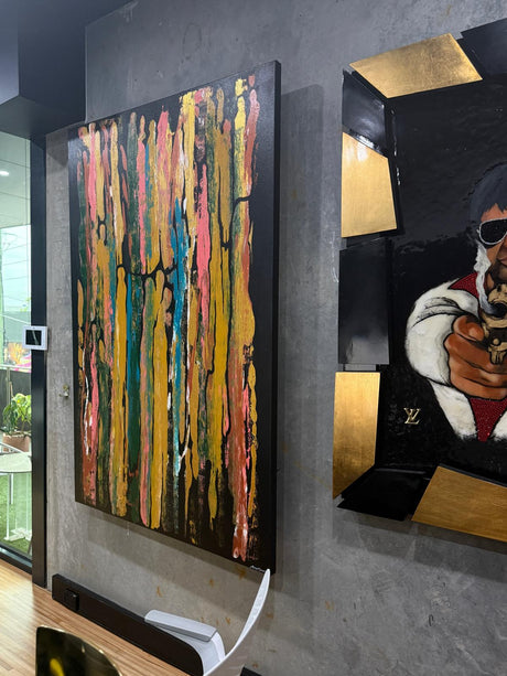 Life Series II – Textured Abstract Artwork by Melbourne Artist Haneet Grover (121 x 160 cm)