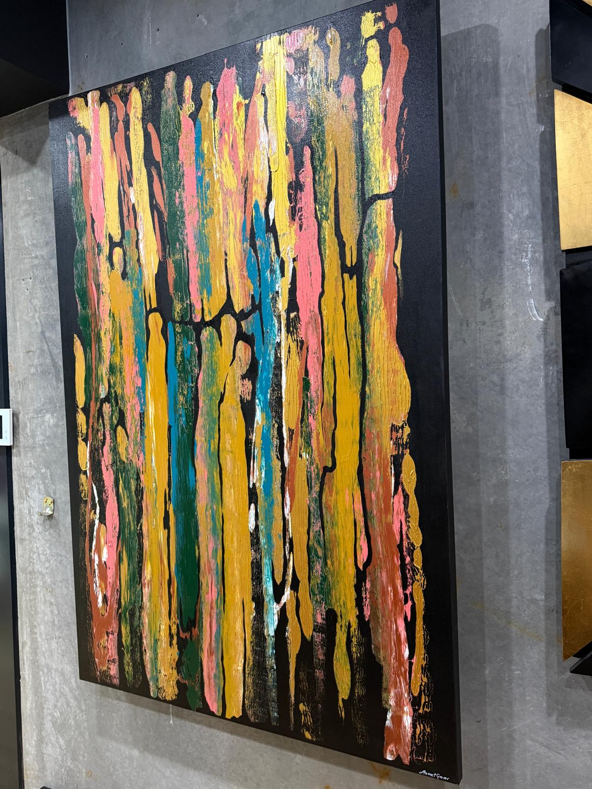 Life Series II – Textured Abstract Artwork by Melbourne Artist Haneet Grover (121 x 160 cm), Haneet Grover, , ,