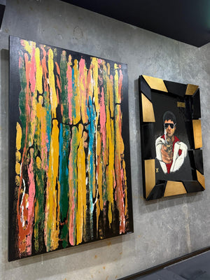 Life Series II – Textured Abstract Artwork by Melbourne Artist Haneet Grover (121 x 160 cm), Haneet Grover, , ,