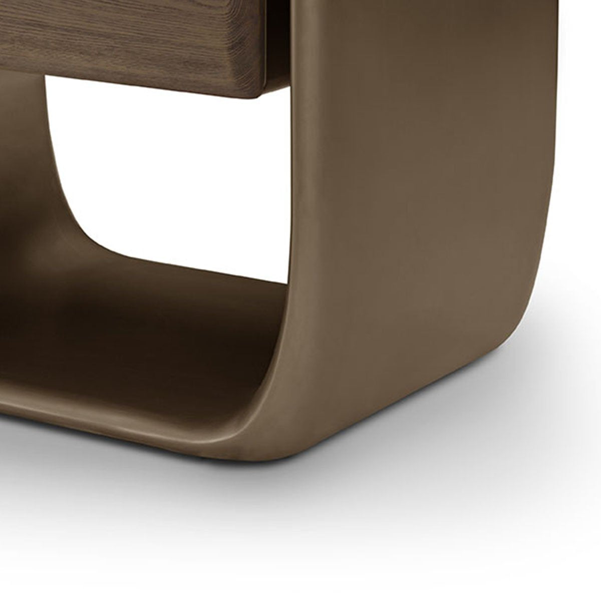 Corix Brass Nightstand with Light Grey Elm Drawer, Maison Debrah, , ,