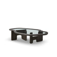 Palrin Oval Glass Coffee Table with Dark Grey Solid Elm Frame, Maison Debrah, , ,