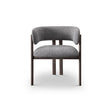 Maison Debrah Zayenne dining chair with solid light grey elm frame and upholstered seat