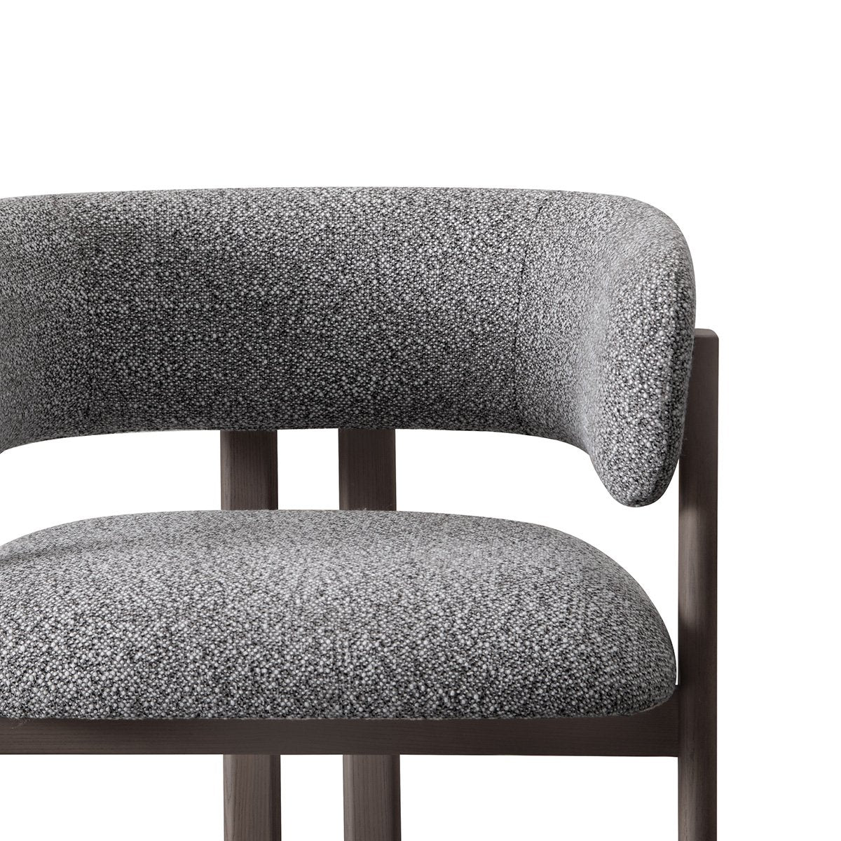 Maison Debrah Zayenne dining chair with solid light grey elm frame and upholstered seat — view 3
