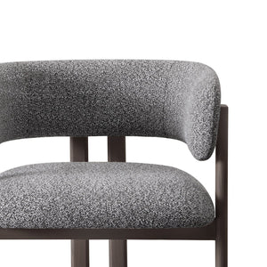 Maison Debrah Zayenne dining chair with solid light grey elm frame and upholstered seat — view 3