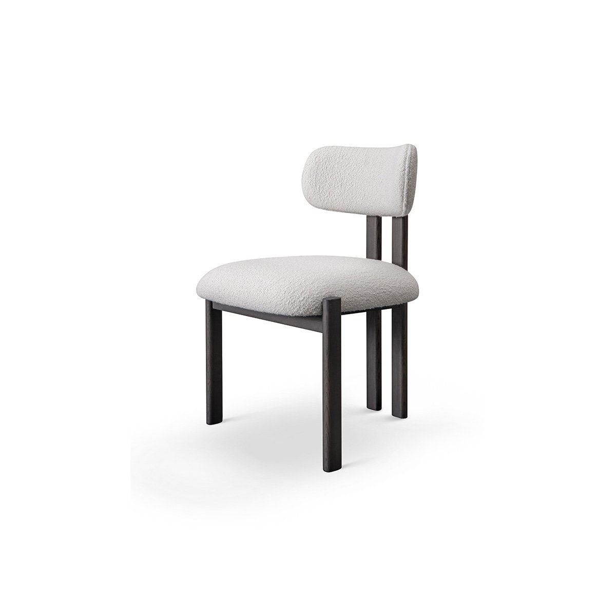 Roselith Solid Elm Dining Chair in Grey with Upholstered Fabric Seat, Maison Debrah, , ,