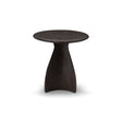 Draven Flared Pedestal Side Table in Dark Grey Elm, Maison Debrah, , ,