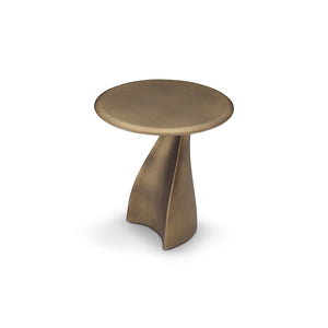 Elvior Twisted Stem Side Table in Vintage Brass Finish, Maison Debrah, , ,