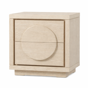 Bondi Curve Oak Bedside Table | Contemporary Light Oak Whitewash Designer Nightstand, Cocolea, , ,