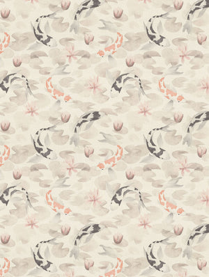 Koi Wallpaper in Beige, Cocolea Natty & Polly, , ,