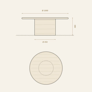 Cascadia Bullnose Round Travertine Coffee Table – 100 cm, Cocolea, , ,