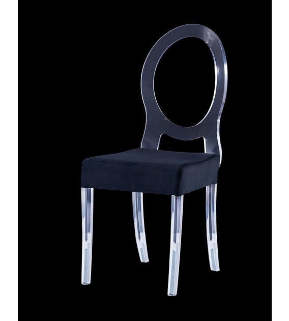 Orlando Lucite Acrylic Chair with Oval Backrest - CUSTOMISE, Cocolea, , ,