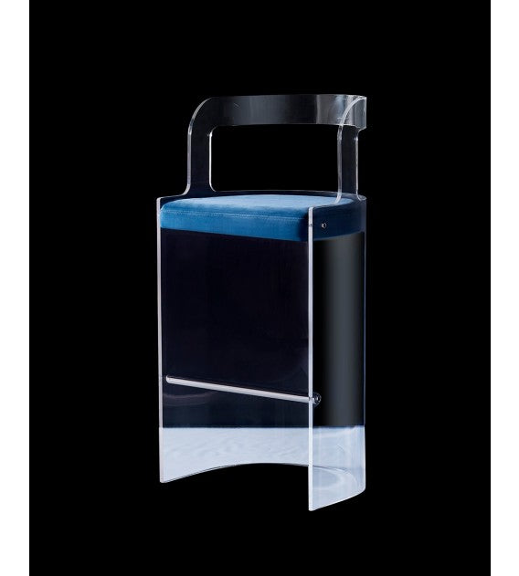 Hapsburg Lucite Acrylic Curved High Top Bar Chair - CUSTOMISE, Cocolea, , ,