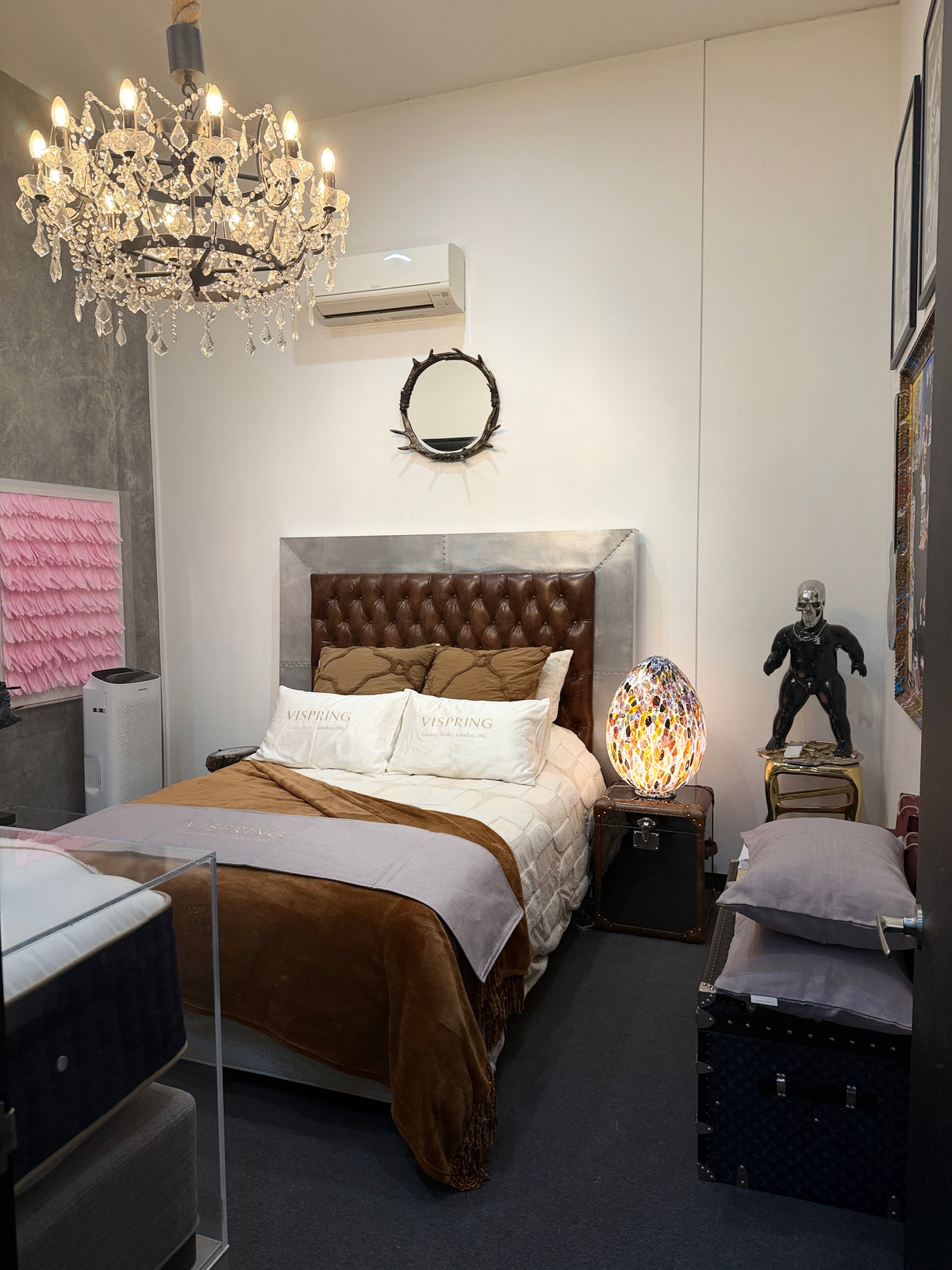 VISPRING bed styled in the Cocolea Showroom, Port Melbourne