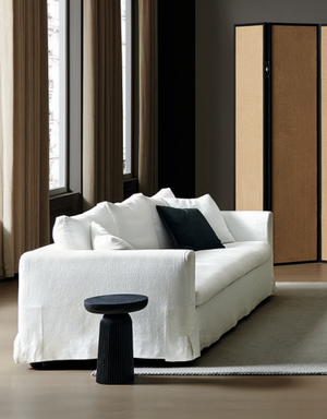 Lumiere White Slip Cover Sofa, Cocolea, , ,