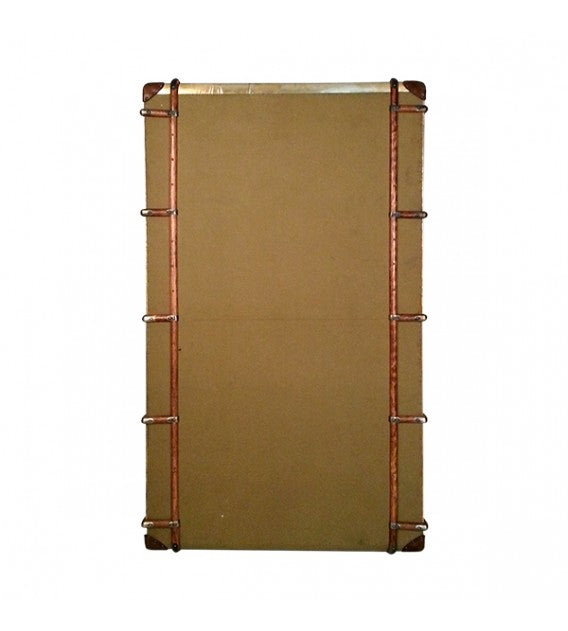 Turbojet Brass, Wood and Canvas Bookshelf
