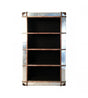 Turbojet Brass, Wood and Canvas Bookshelf, Cocolea, , ,