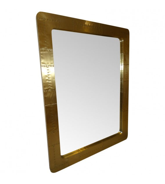 Large Rectangle Wall/Floor Aluminium Aviator Spitfire Mirror (*also available in copper and polished brass), Cocolea, , ,