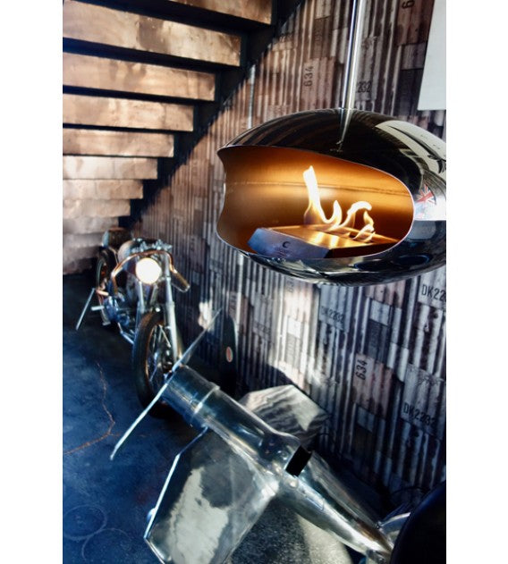 Cocoon Fires Aeris Fireplace Hanging ALL STAINLESS STEEL - Ethanol Fireplace, Cocolea, , ,