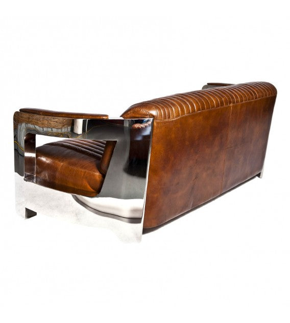 Falcon 7X Aluminium and Brown Leather Lounge, Cocolea, , ,