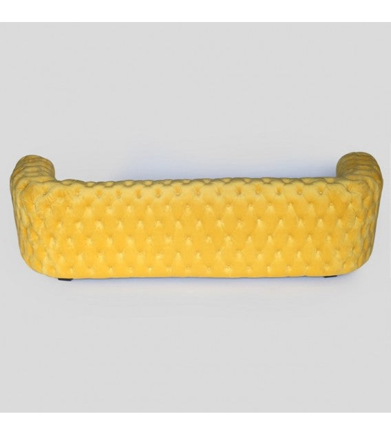Roundback Beautico Yellow Velvet Chesterfield Four seat Lounge, Cocolea, , ,