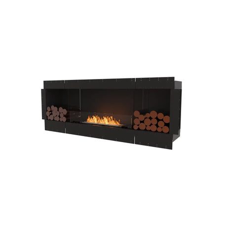 EcoSmart Fire Flex 78SS single-sided fireplace insert with two decorative boxes