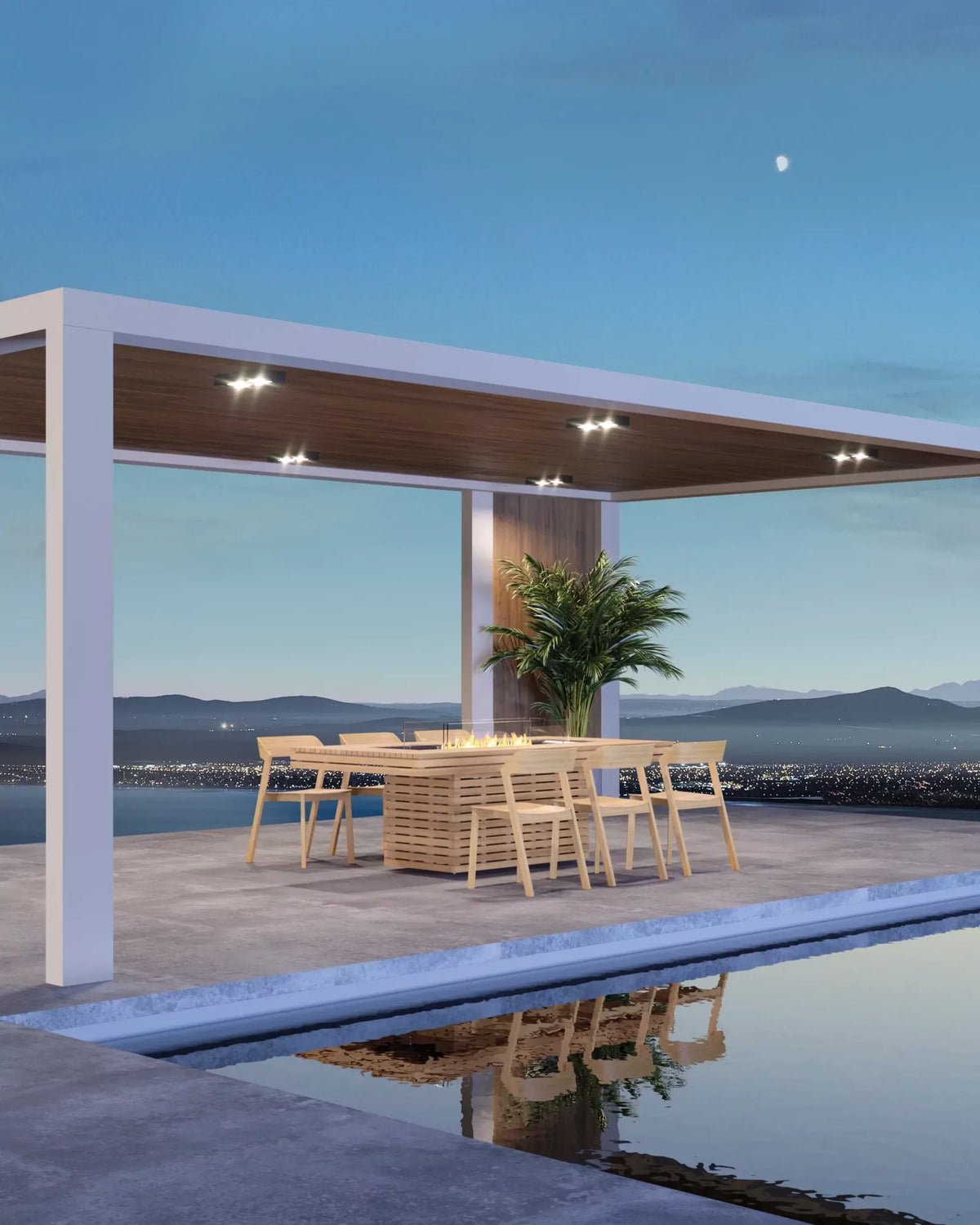 EcoSmart Fire Gin 90 Bar Fire Table – lifestyle (Gin 90 family)