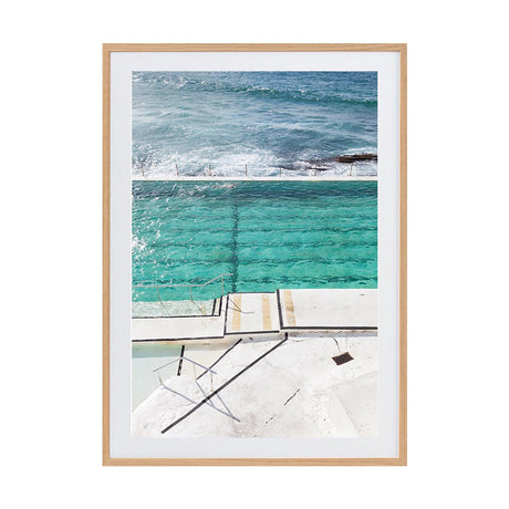 Bondi Pools 03 by Matt Johnson | Framed Art Print, Fine Print Co, 400 x 500 mm, Matt Photographic Paper, Scandi Frame