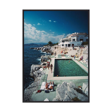 Hotel du Cap Eden Roc 1 by Slim Aarons | Framed Photographic Print, Fine Print Co, 490 x 730 mm, Canvas, Black Frame