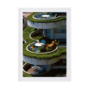 February 1977 Hawaii V by Patrick Russell | Framed Art Print, Fine Print Co, 360 x 550 mm, Photo Paper with Mat Board, White Frame