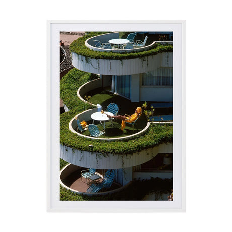 February 1977 Hawaii V by Patrick Russell | Framed Art Print, Fine Print Co, 360 x 550 mm, Photo Paper with Mat Board, White Frame