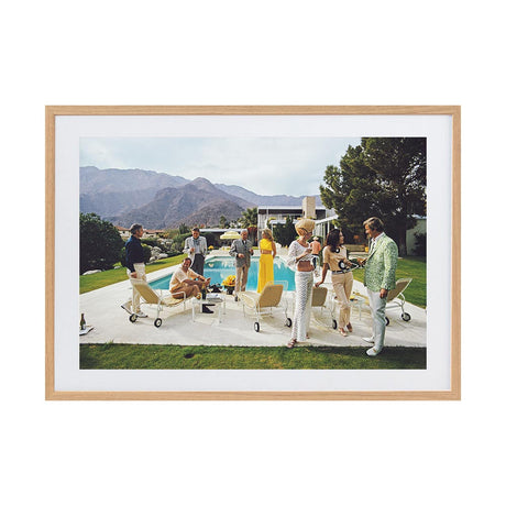 Desert House Party 2 by Slim Aarons | Framed Photographic Print, Fine Print Co, 320 x 490 mm, Photographic Paper, Scandi Frame