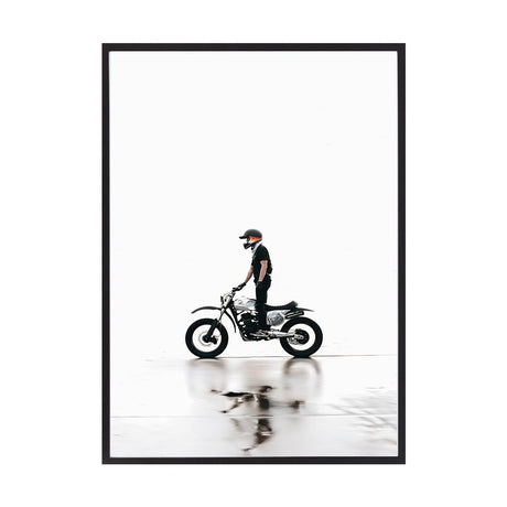 Quiet Rider by Rilona Murwiki | Framed Art Print, Fine Print Co, 500 x 760 mm, Canvas, Black Frame
