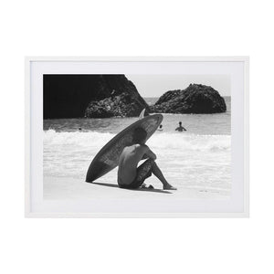 Wave Watcher by Luke McCormick | Framed Art Print, Fine Print Co, 500 x 760 mm, Photographic Paper, White Frame