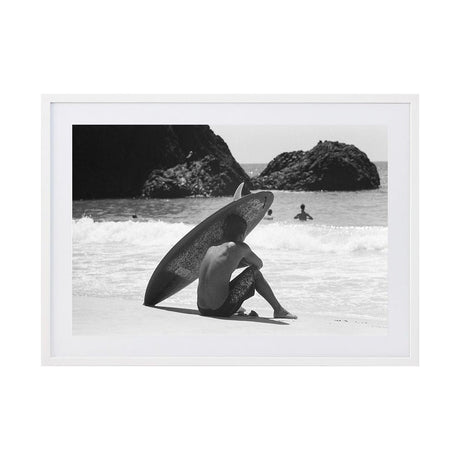 Wave Watcher by Luke McCormick | Framed Art Print, Fine Print Co, 500 x 760 mm, Photographic Paper, White Frame