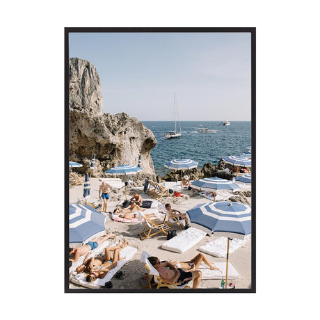 La Fontelina Days Part 1 by Francesca Owen | Framed Art Print, Fine Print Co, 500 x 760 mm, Canvas, Black Frame