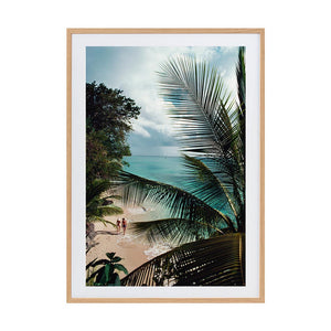 Barbados Beach by Slim Aarons | Framed Photographic Print, Fine Print Co, 320 x 490 mm, Photographic Paper, Scandi Frame
