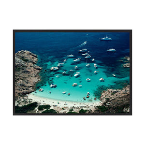 Porto Rotondo by Slim Aarons | Framed Photographic Print, Fine Print Co, 490 x 730 mm, Canvas, Black Frame