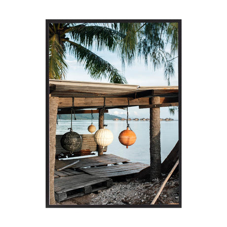 Fishing Floats by Brooke Darling | Framed Art Print, Fine Print Co, 500 x 760 mm, Canvas, Black Frame