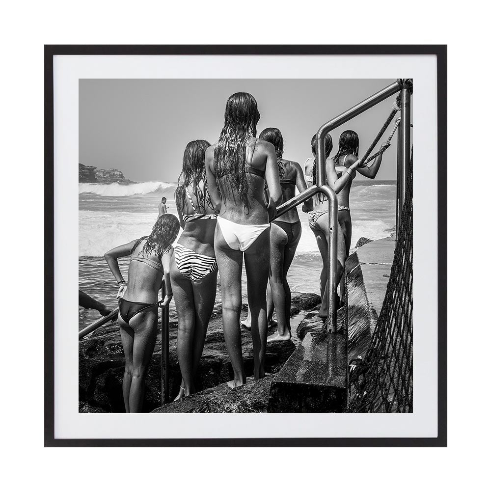 Off the Rails 01 by Rosie English | Framed Art Print, Fine Print Co, 560 x 560 mm, Rag Paper, Black Frame