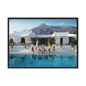 El Venero by Slim Aarons | Framed Photographic Print, Fine Print Co, 490 x 730 mm, Canvas, Black Frame