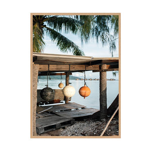 Fishing Floats by Brooke Darling | Framed Art Print, Fine Print Co, 500 x 760 mm, Canvas, Scandi Frame