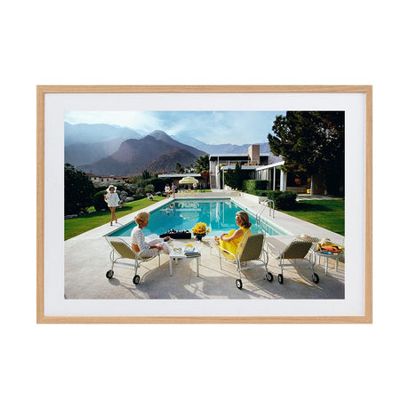 Poolside Gossip by Slim Aarons | Framed Photographic Print, Fine Print Co, 195 x 290 mm, Photographic Paper, Scandi Frame