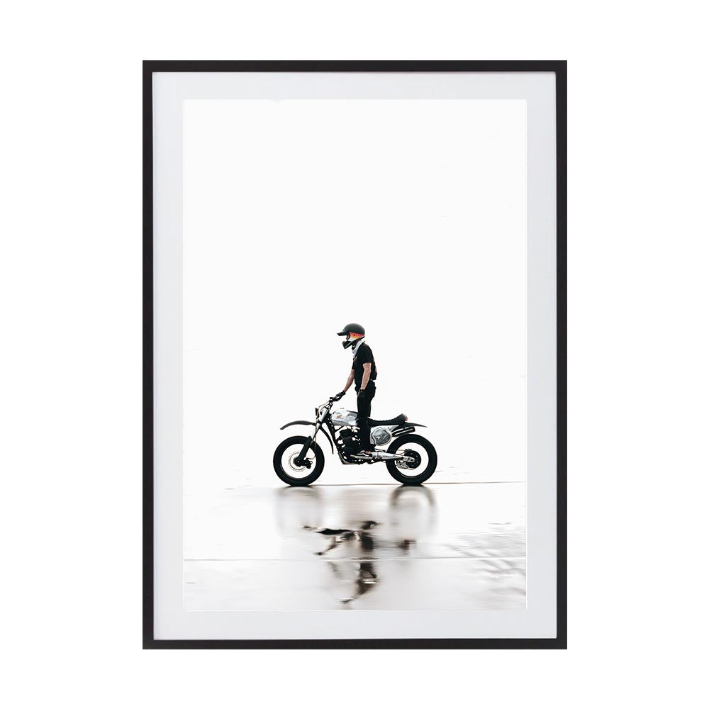Quiet Rider by Rilona Murwiki | Framed Art Print, Fine Print Co, 500 x 760 mm, Photographic Paper, Black Frame