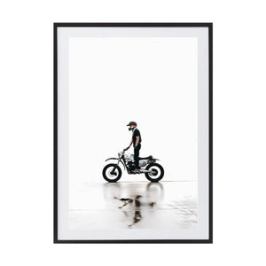 Quiet Rider by Rilona Murwiki | Framed Art Print, Fine Print Co, 500 x 760 mm, Photographic Paper, Black Frame