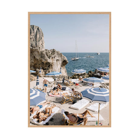 La Fontelina Days Part 1 by Francesca Owen | Framed Art Print, Fine Print Co, 500 x 760 mm, Canvas, Scandi Frame