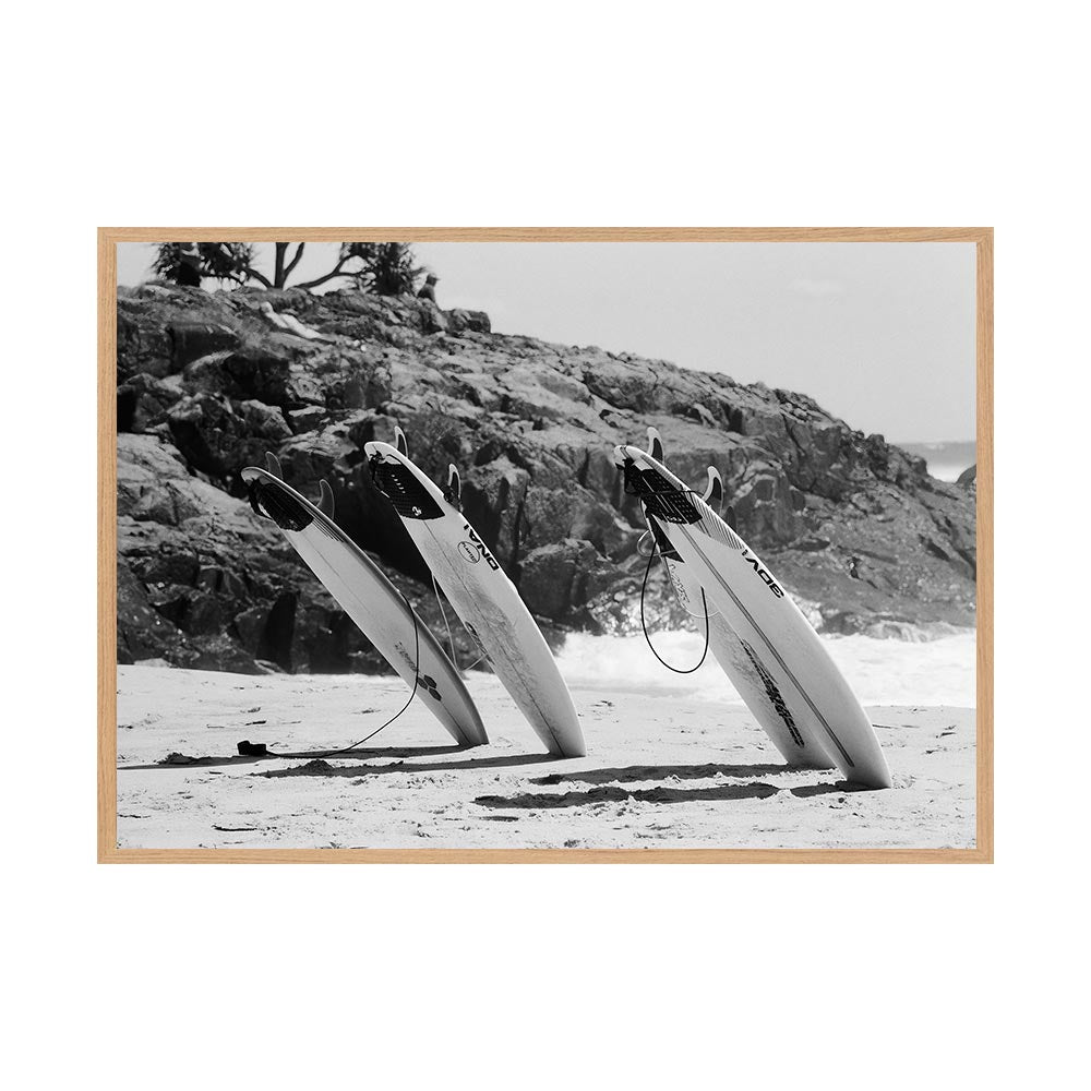 The Lineup by Luke McCormick | Framed Art Print, Fine Print Co, 500 x 760 mm, Canvas, Scandi Frame