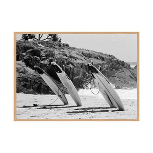 The Lineup by Luke McCormick | Framed Art Print, Fine Print Co, 500 x 760 mm, Canvas, Scandi Frame